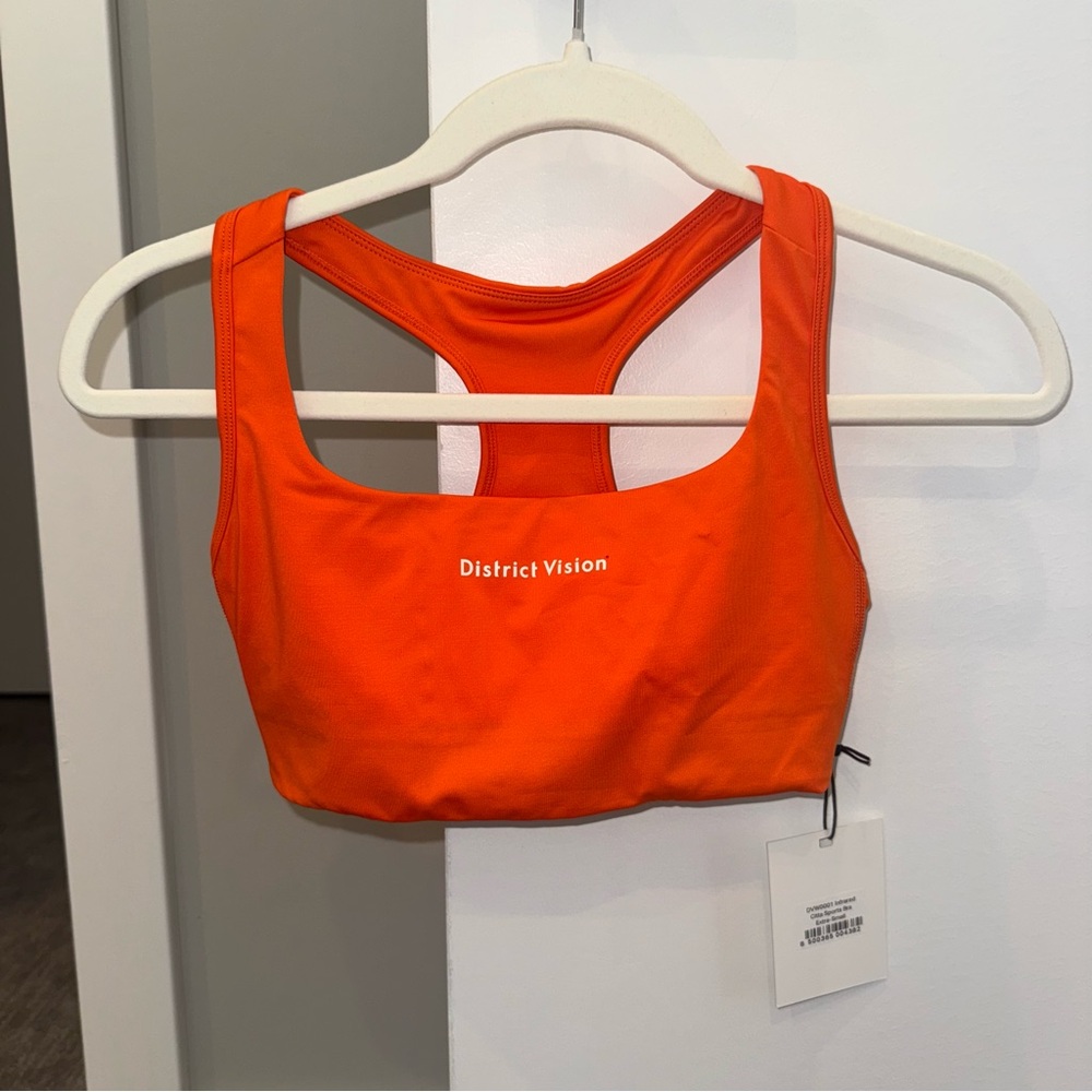District Vision Orange Sports Bra